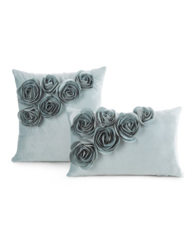 Poszewka velvet 30x50 Flores 1 miętowa Eurofirany