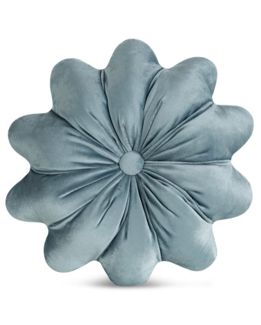 Poduszka dekoracyja okrągła velvet 40cm Flores niebieska Eurofirany