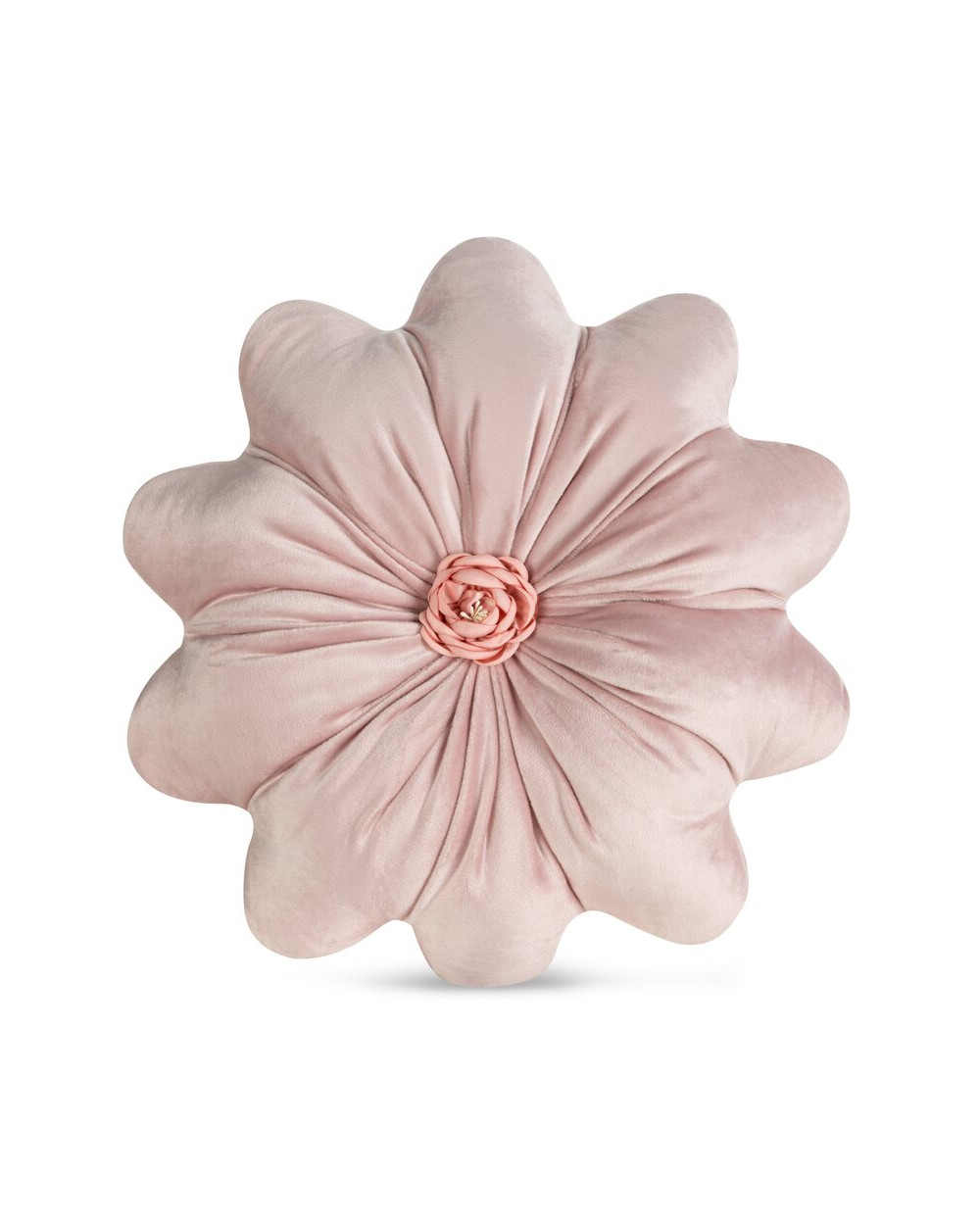 Poduszka dekoracyja okrągła velvet 40cm Flores pudrowa Eurofirany