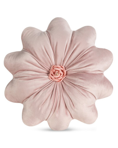 Poduszka dekoracyja okrągła velvet 40cm Flores pudrowa Eurofirany