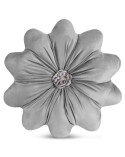 Poduszka dekoracyja okrągła velvet 40cm Flores srebrna Eurofirany
