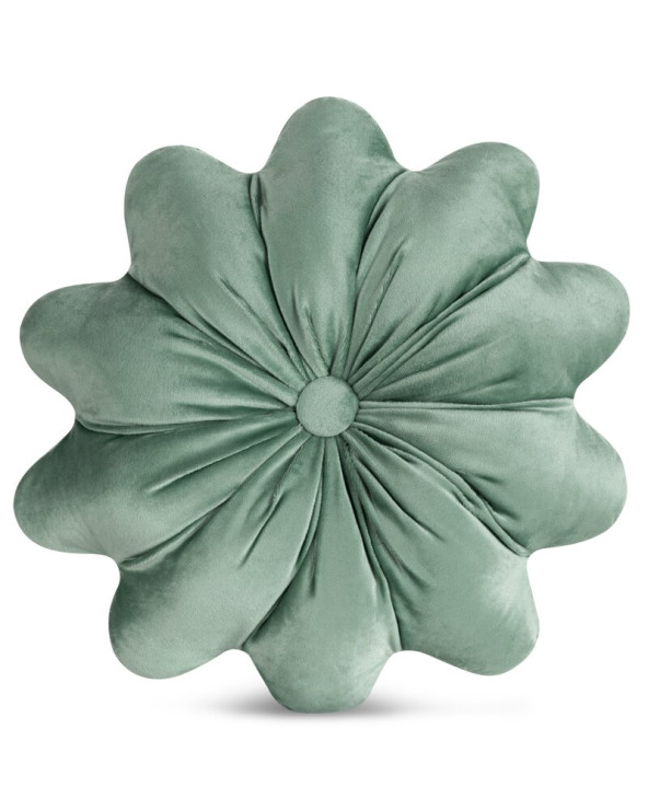 Poduszka dekoracyja okrągła velvet 40cm Flores szałwiowa Eurofirany