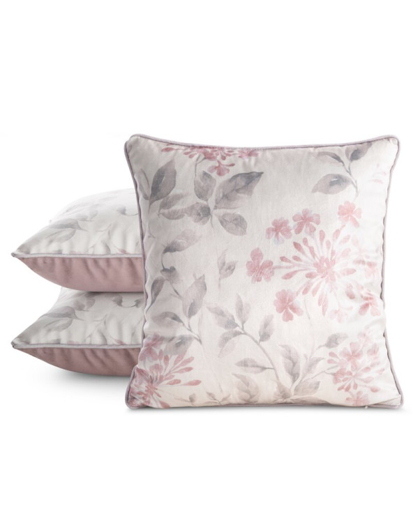 Poszewka velvet 45x45 Lila naturalna/różowa Eurofirany