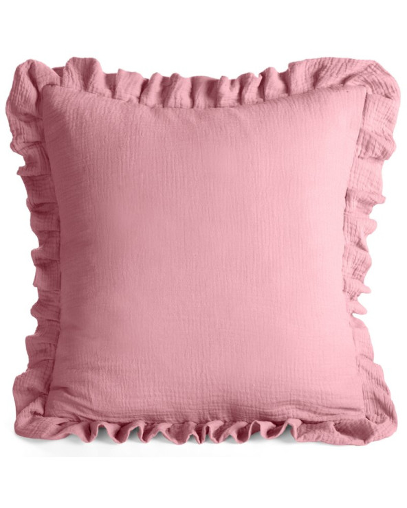 Poszewka muślinowa 45x45 Muslin 1 różowa Eurofirany