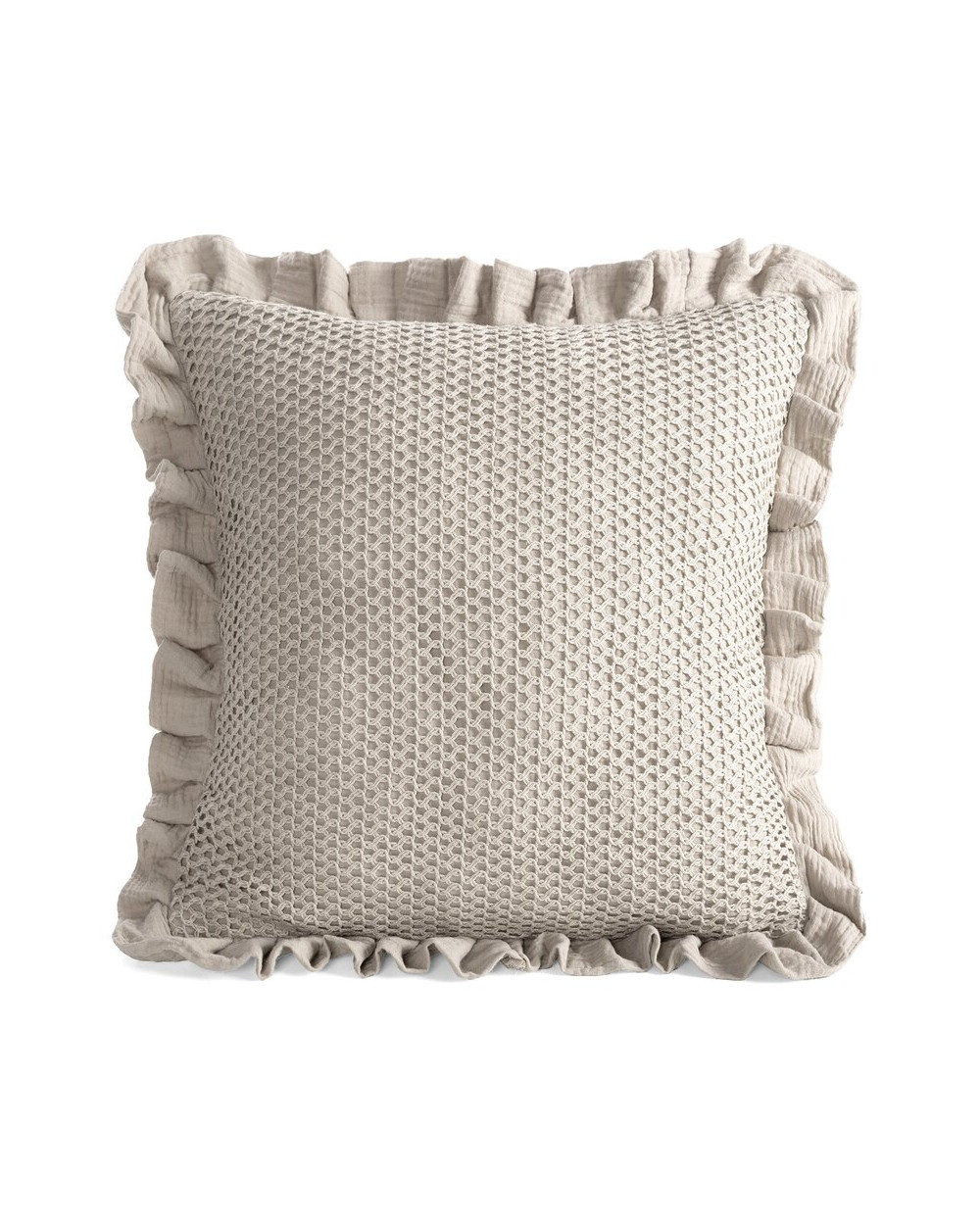Poszewka muślinowa 45x45 Muslin 2 beżowa Eurofirany