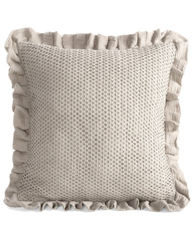 Poszewka muślinowa 45x45 Muslin 2 beżowa Eurofirany