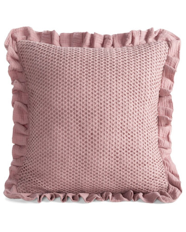 Poszewka muślinowa 45x45 Muslin 2 pudrowa Eurofirany