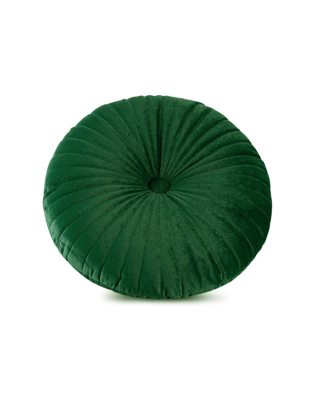 Poduszka dekoracyjna okrągła velvet 40cm Velvet 68D ciemnozielona Eurofirany
