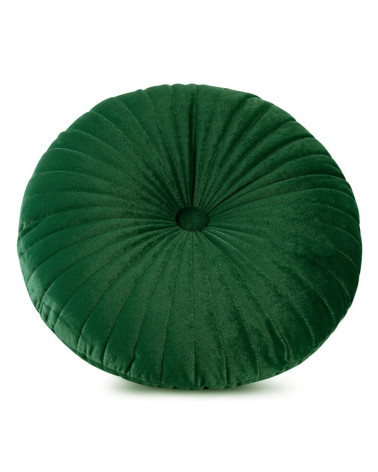 Poduszka dekoracyjna okrągła velvet 40cm Velvet 68D ciemnozielona Eurofirany
