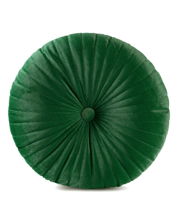 Poduszka dekoracyjna okrągła velvet 40cm Velvet 68D ciemnozielona Eurofirany