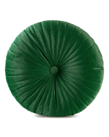 Poduszka dekoracyjna okrągła velvet 40cm Velvet 68D ciemnozielona Eurofirany