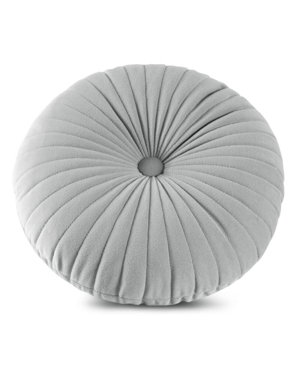 Poduszka dekoracyjna okrągła velvet 40cm Velvet 68G srebrna Eurofirany
