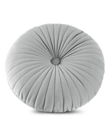 Poduszka dekoracyjna okrągła velvet 40cm Velvet 68G srebrna Eurofirany