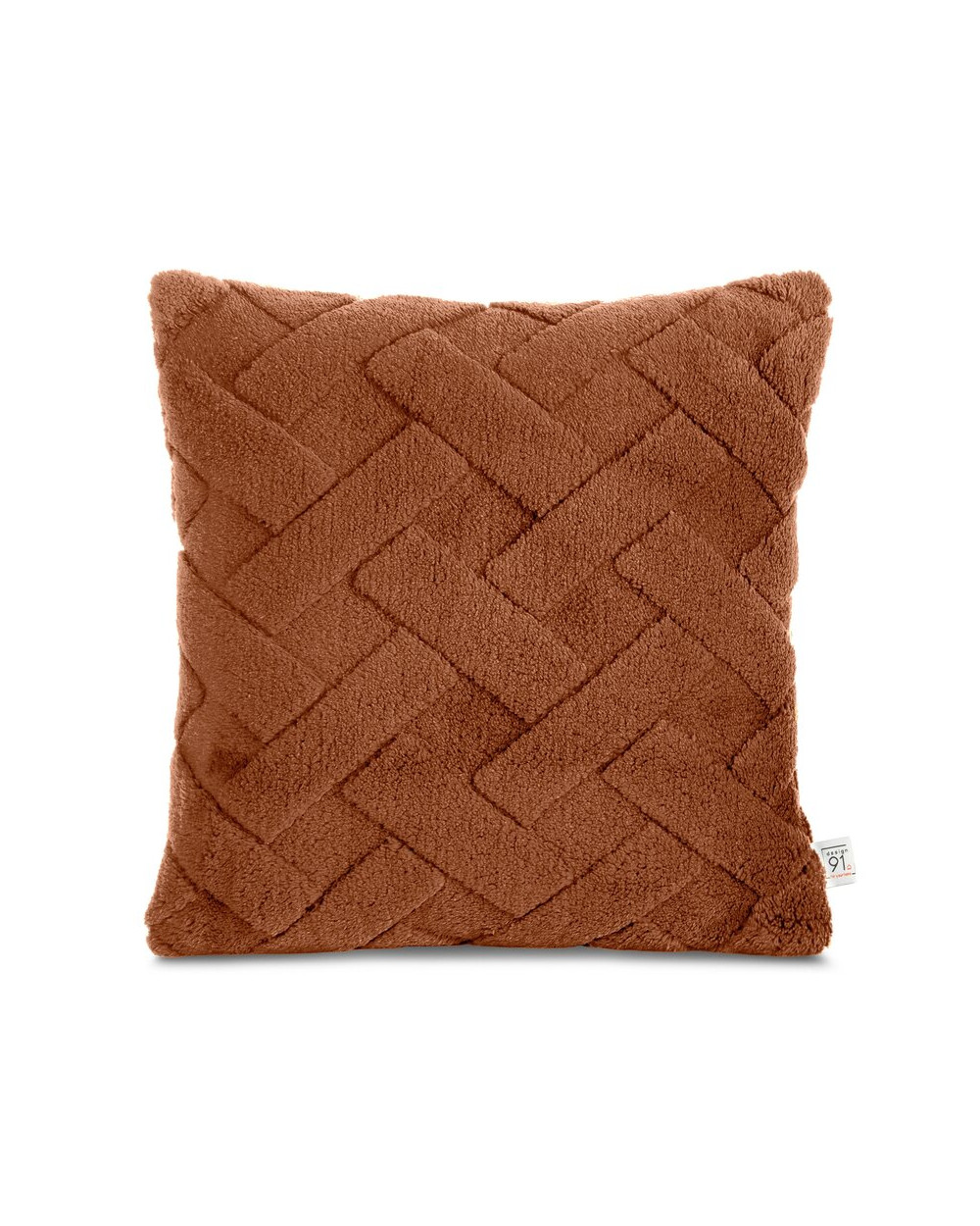 Poszewka pluszowa 45x45 Caro ceglasty Eurofirany