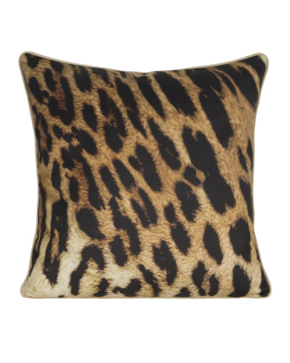 Poszewka velvet 60x60 Eva 15A czarna/brązowa Eurofirany