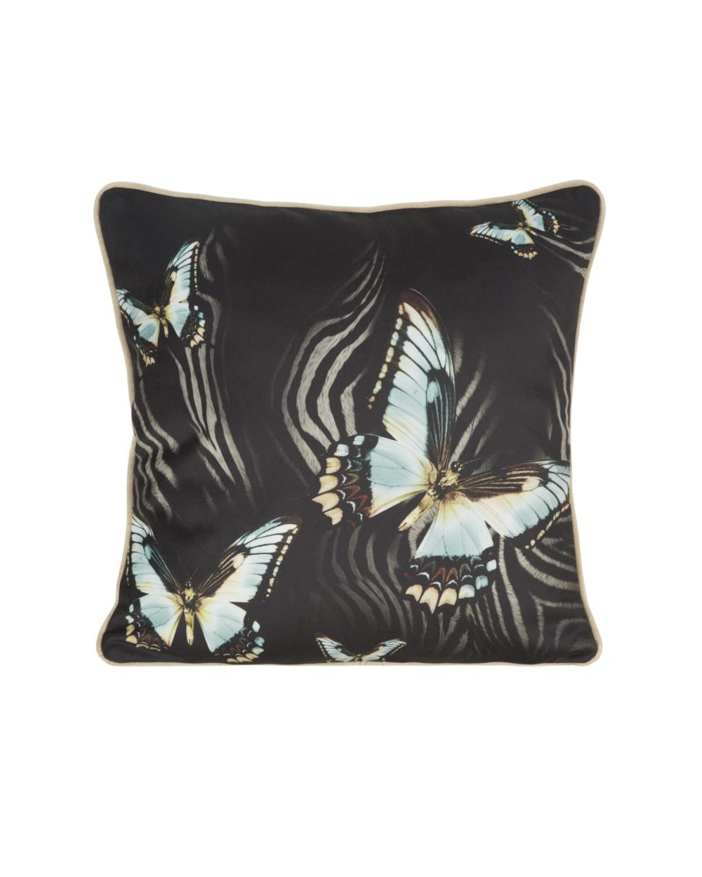 Poszewka velvet 45x45 Eva 15B czarna/miętowa Eurofirany