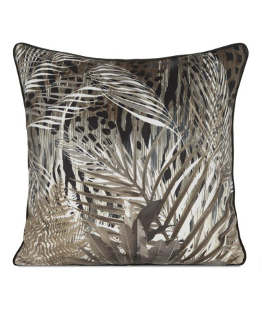 Poszewka velvet 60x60 Eva 17A czarna/brązowa Eurofirany