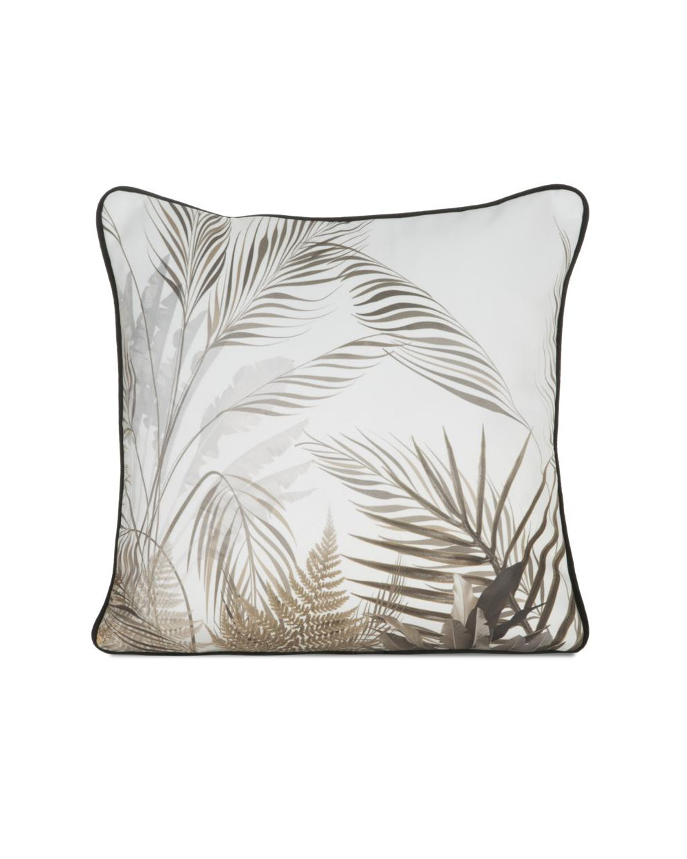 Poszewka velvet 45x45 Eva 17B biała/ciemnozielona Eurofirany