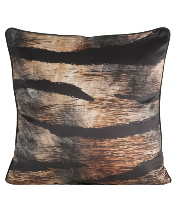 Poszewka velvet 60x60 Ming16A brązowa/czarna Eurofirany