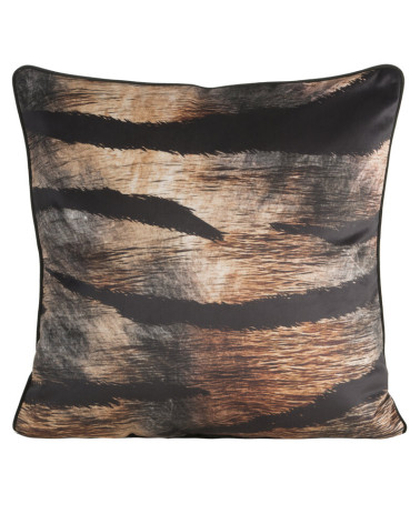 Poszewka velvet 60x60 Ming16A brązowa/czarna Eurofirany