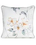 Poszewka velvet 45x45 Amelia biała/pomarańczowa Eurofirany