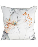 Poszewka velvet 60x60 Amelia biała/pomarańczowa Eurofirany