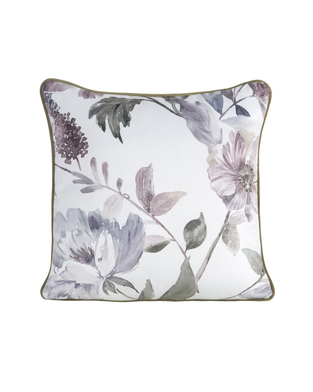 Poszewka velvet 45x45 Rosalia biała/zielona Eurofirany 