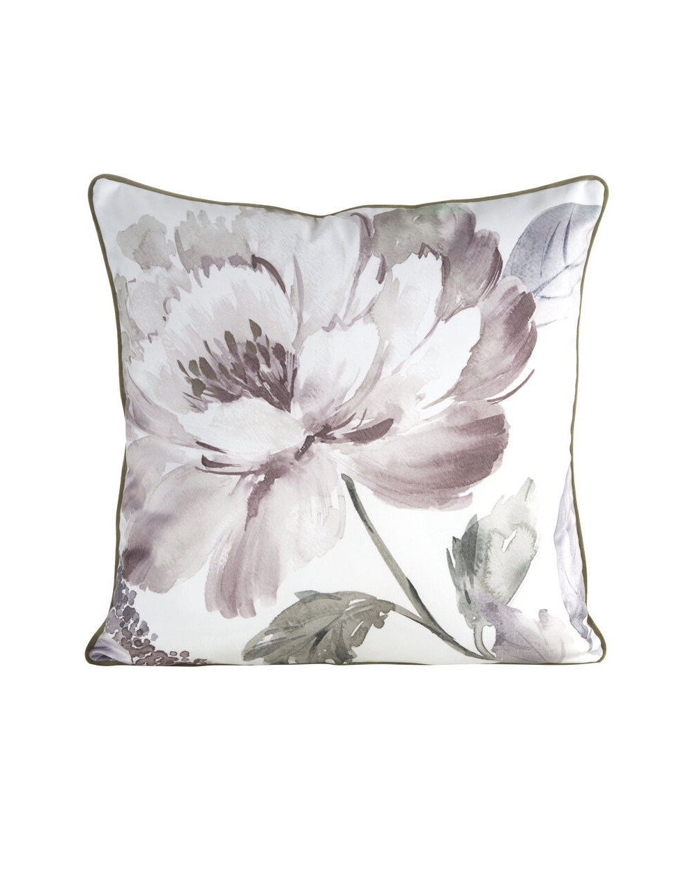 Poszewka velvet 60x60 Rosalia biała/zielona Eurofirany 