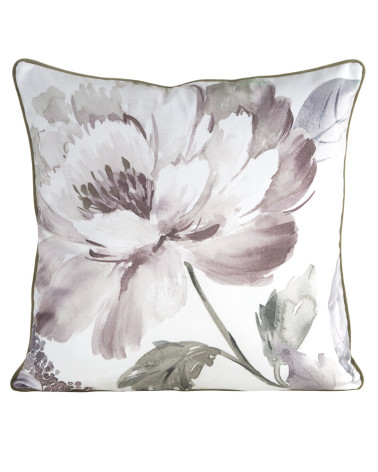 Poszewka velvet 60x60 Rosalia biała/zielona Eurofirany 