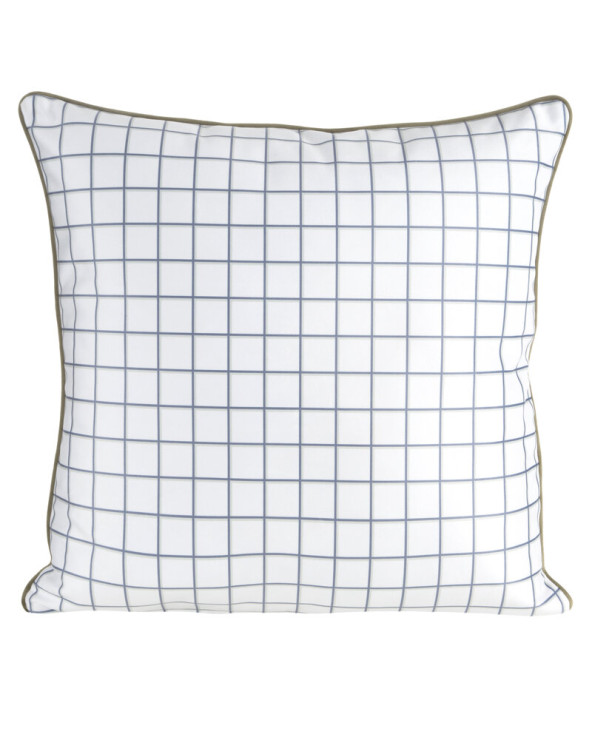 Poszewka velvet 60x60 Rosalia biała/zielona Eurofirany 
