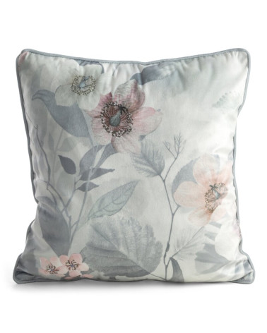 Poszewka velvet 45x45 Elia biała/srebrna Eurofirany 