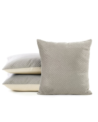 Poszewka velvet 40x40 Luiz 5 beżowa Eurofirany