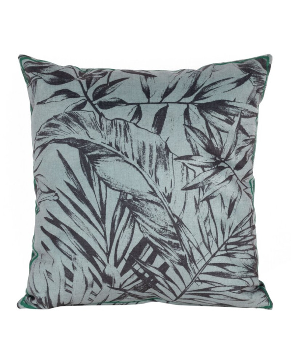 Poszewka velvet 45x45 Monte popielata/zielona Eurofirany