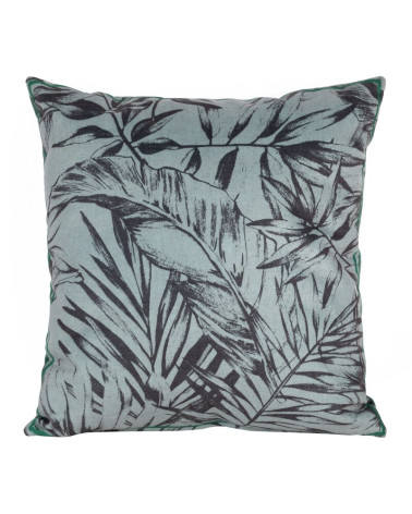 Poszewka velvet 45x45 Monte popielata/zielona Eurofirany