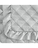 Narzuta mikrofibra 220x240 Vanesa srebrna Eurofirany