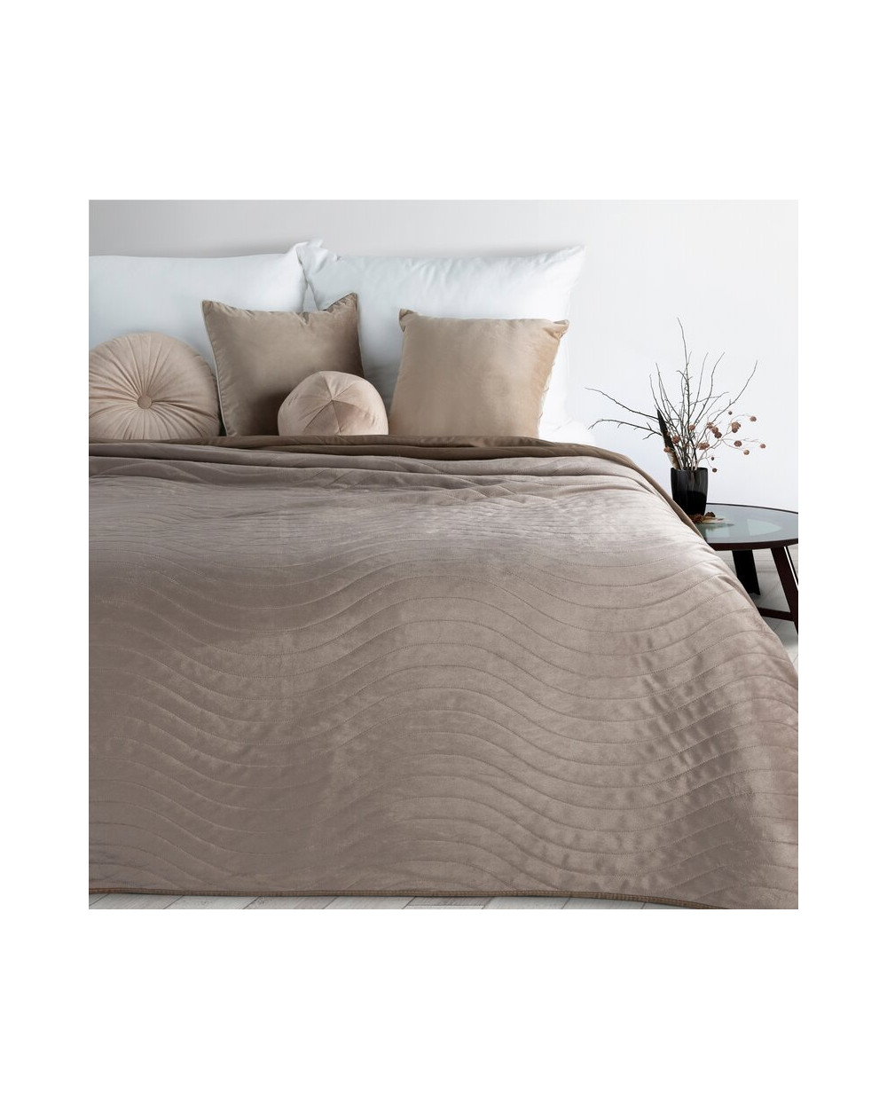 Narzuta velvet 170x210 Luiz 10 beżowa Eurofirany