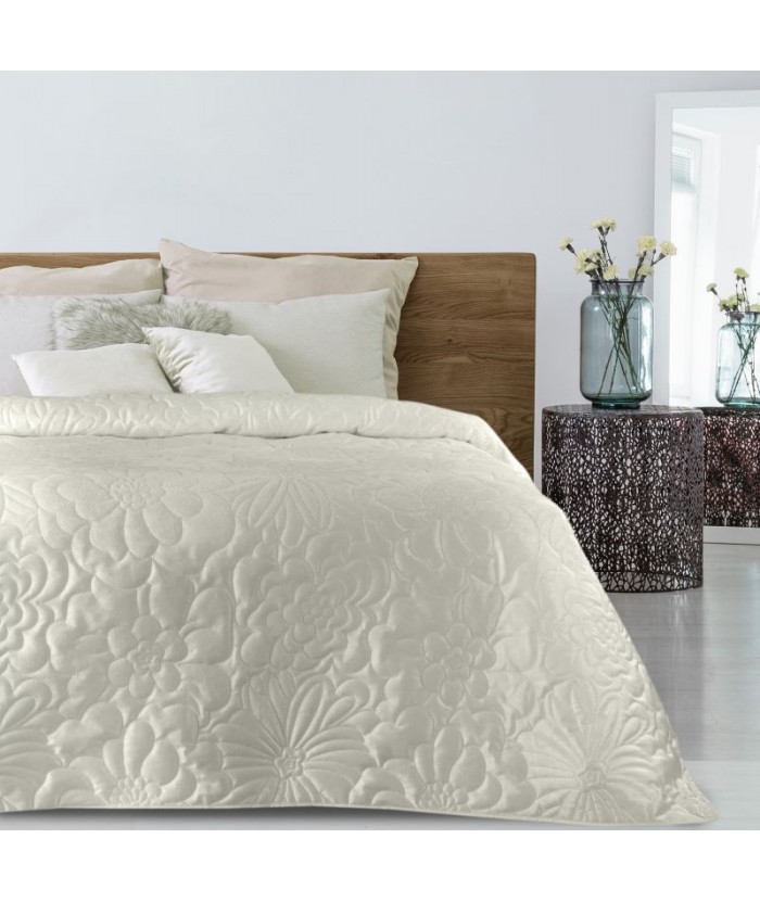 Narzuta velvet Ariel 4 200x220 kremowa Eurofirany Narzuta velvet Ariel 4 200x220 kremowa
