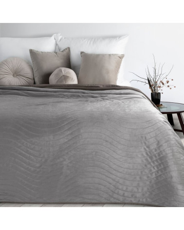 Narzuta velvet 170x210 Luiz 10 stalowa Eurofirany