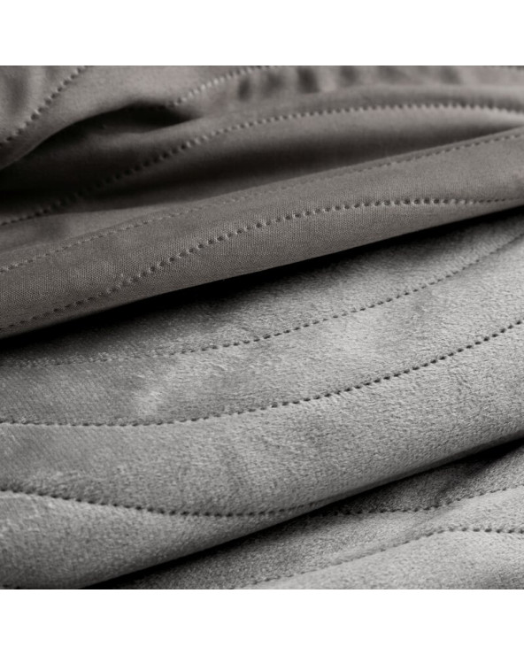 Narzuta velvet 170x210 Luiz 10 stalowa Eurofirany