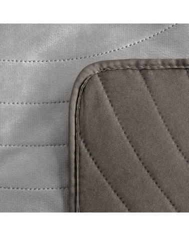 Narzuta velvet 220x240 Luiz 10 stalowa Eurofirany