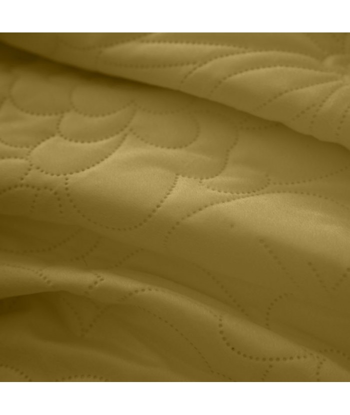Narzuta velvet Ariel 4 200x220 musztardowa Eurofirany Narzuta velvet Ariel 4 200x220 musztardowa