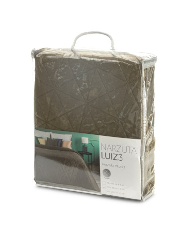 Narzuta velvet 170x210 Luiz 3 brązowa Eurofirany