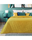 Narzuta velvet 170x210 Luiz 3 musztardowa Eurofirany