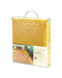 Narzuta velvet 170x210 Luiz 3 musztardowa Eurofirany