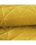 Narzuta velvet 170x210 Luiz 3 musztardowa Eurofirany