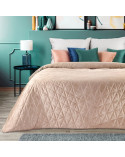Narzuta velvet 170x210 Luiz 3 różowa/srebrna Eurofirany