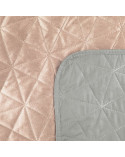 Narzuta velvet 170x210 Luiz 3 różowa/srebrna Eurofirany