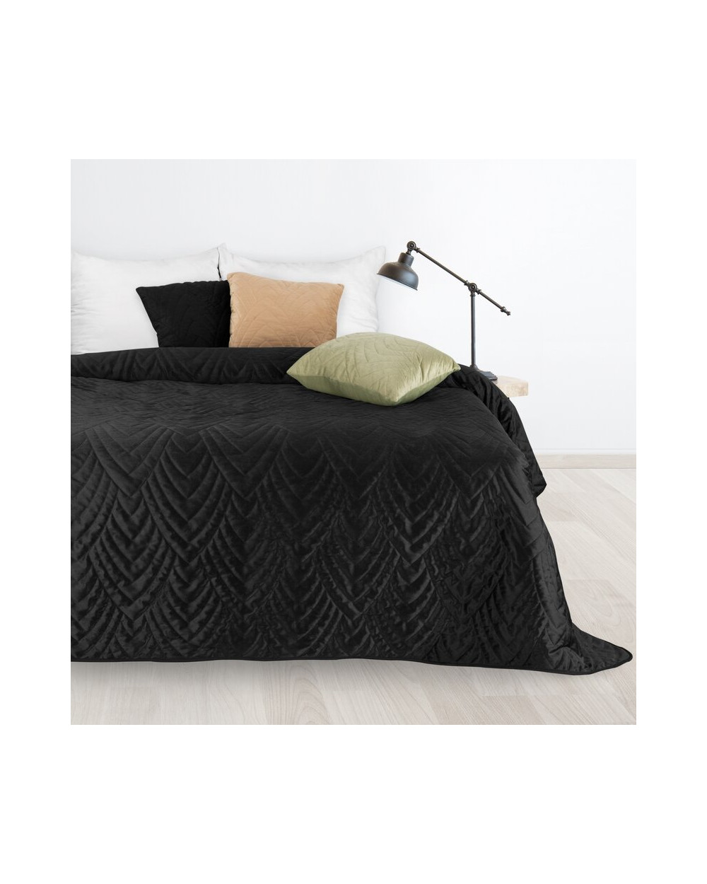 Narzuta velvet 170x210 Luiz 6 czarna Eurofirany