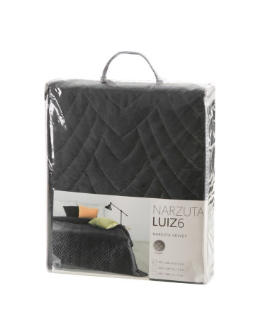 Narzuta velvet 170x210 Luiz 6 czarna Eurofirany