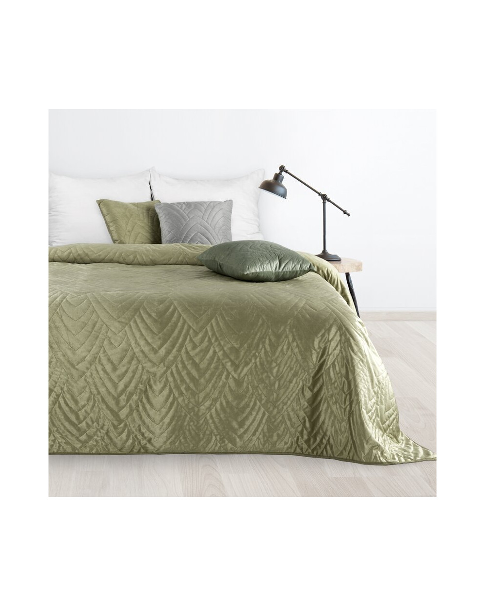 Narzuta velvet 170x210 Luiz 6 jasnozielona Eurofirany